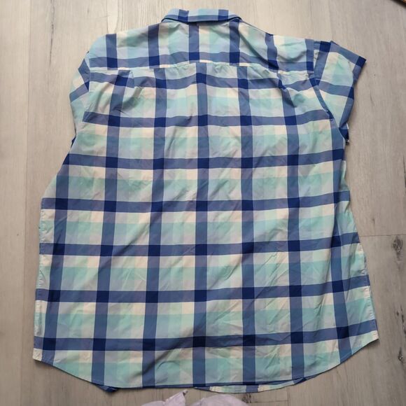 Tommy Bahama Shirt Mens 2XLT blue check The Siesta Key Performance Button Shirt - Picture 4 of 4